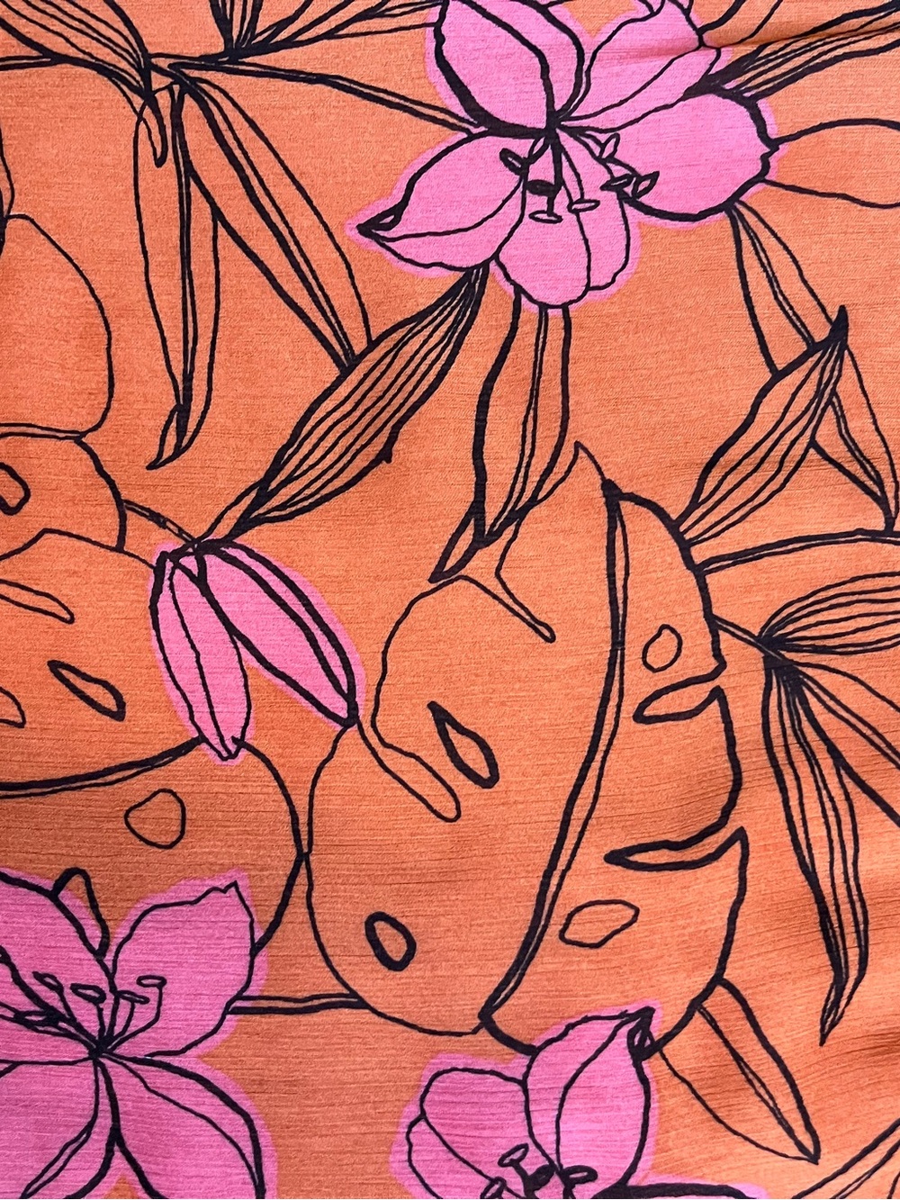 Vibrant Orange & Pink Floral Maxi Skirt - Picture 6 of 8
